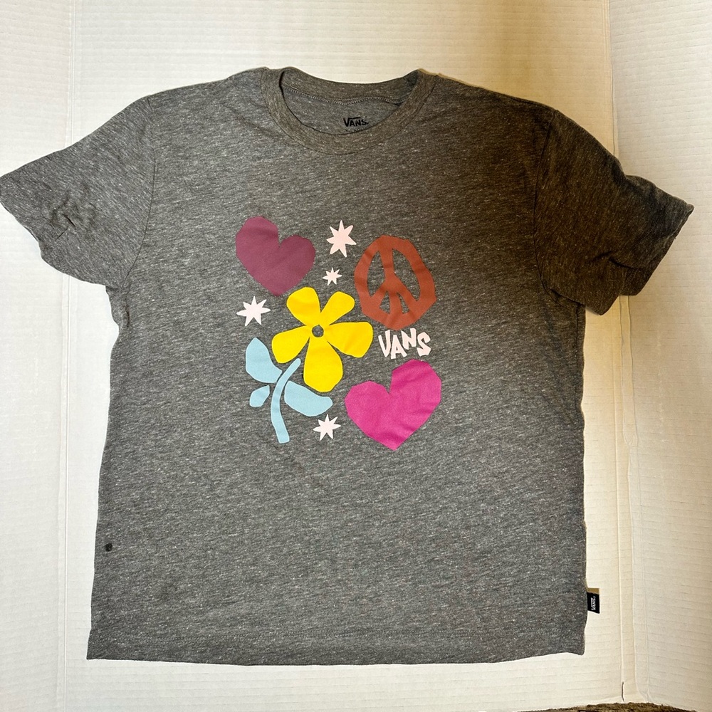 VANS Girls Gray Shortsleeved TeeShirt-Size 16
